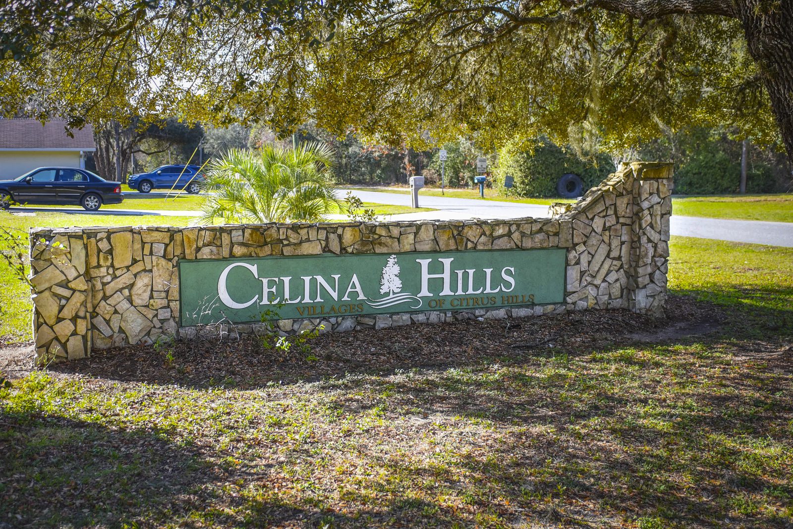 Celina Hills entrance sign